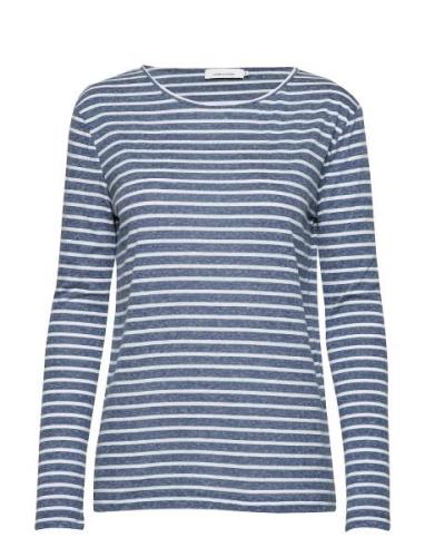 Nobel Ls Stripe 3173 Tops T-shirts & Tops Long-sleeved Blue Samsøe Sam...