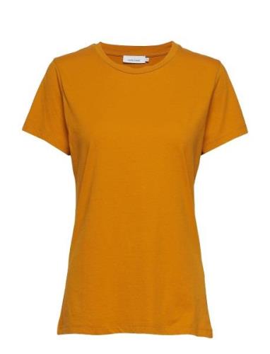 Solly Tee Solid 205 Tops T-shirts & Tops Short-sleeved Yellow Samsøe S...