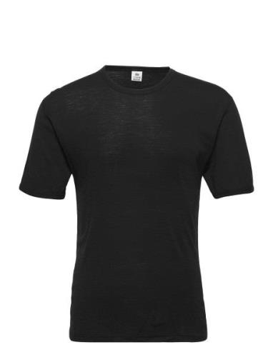 Dovre Wool T-Shirts 1/4 Ærme Tops T-shirts Short-sleeved Black Dovre