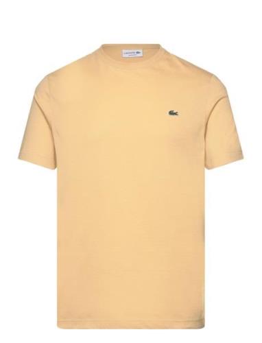 Tee-Shirt&Turtle Neck Tops T-shirts Short-sleeved Yellow Lacoste