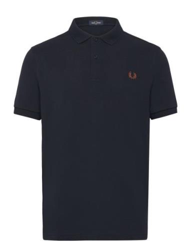 The Fred Perry Shirt Tops Polos Short-sleeved Navy Fred Perry