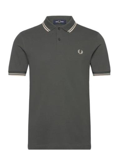 Twin Tipped Fp Shirt Tops Polos Short-sleeved Grey Fred Perry