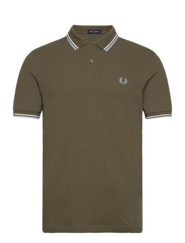 Twin Tipped Fp Shirt Tops Polos Short-sleeved Green Fred Perry