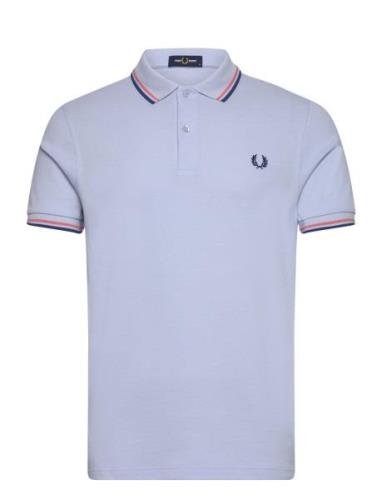 Twin Tipped Fp Shirt Tops Polos Short-sleeved Blue Fred Perry