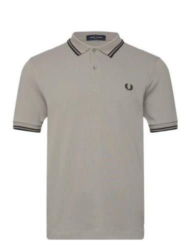 Twin Tipped Fp Shirt Tops Polos Short-sleeved Grey Fred Perry