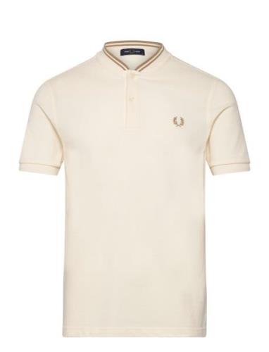 Bomber Collar Pique Tops Polos Short-sleeved Beige Fred Perry