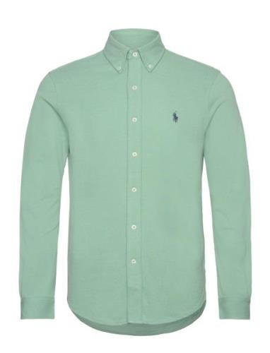 Featherweight Mesh Shirt Designers Shirts Casual Green Polo Ralph Laur...