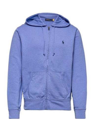 Spa Terry Full-Zip Hoodie Tops Sweat-shirts & Hoodies Hoodies Blue Pol...