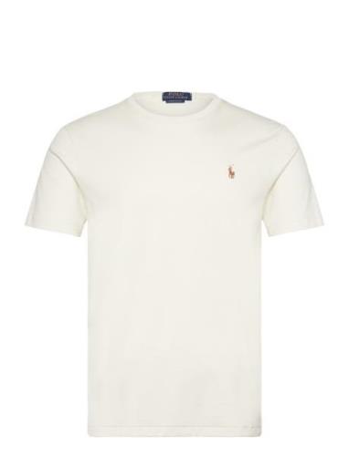 Pima Polo-Ssl-Tsh Designers T-shirts Short-sleeved Cream Polo Ralph La...