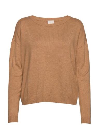 Elne Strik Pullover Tops Knitwear Jumpers Brown Minus