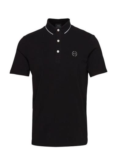 Polo Tops Polos Short-sleeved Black Armani Exchange