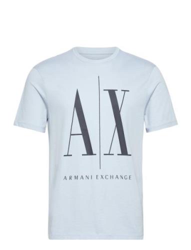 Man T-Shirt Tops T-shirts Short-sleeved Blue Armani Exchange