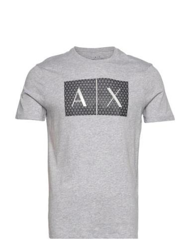 T-Shirt Tops T-shirts Short-sleeved Grey Armani Exchange