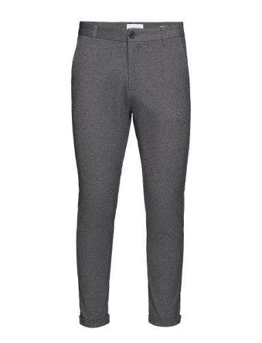 Superflex Knitted Cropped Pant Bottoms Trousers Chinos Grey Lindbergh