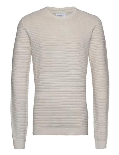 Structure Knit Tops Knitwear Round Necks White Lindbergh