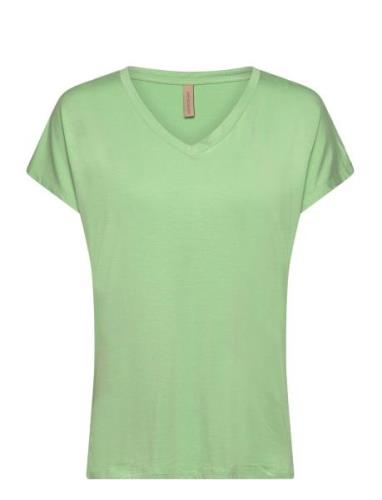 Sc-Marica Tops T-shirts & Tops Short-sleeved Green Soyaconcept