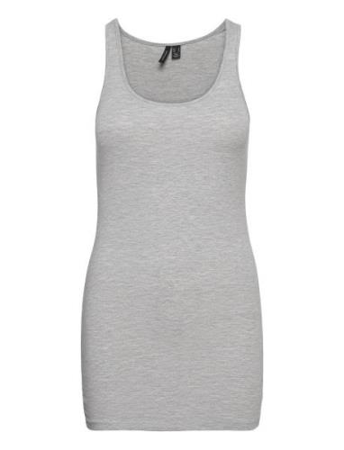 Vmmaxi My Soft Long Tank Top Noos Tops T-shirts & Tops Sleeveless Grey...