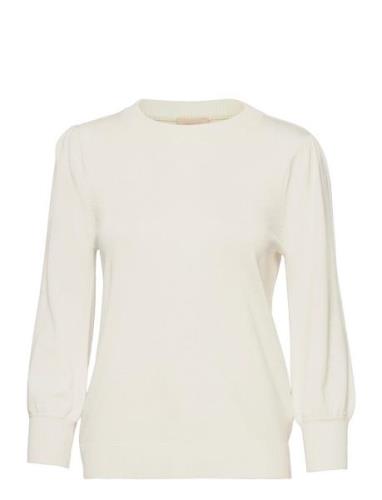 Mersin Strik Pullover Tops Knitwear Jumpers White Minus