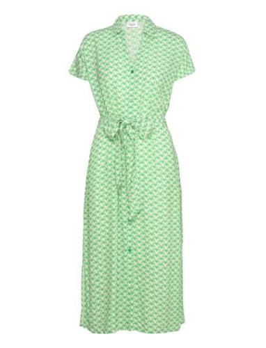 Blancasz Ss Dress Polvipituinen Mekko Green Saint Tropez