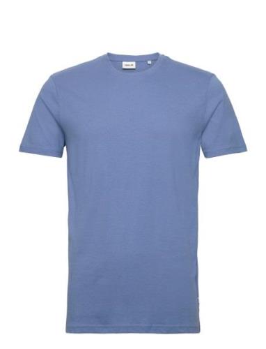 Sdrock Ss Tops T-shirts Short-sleeved Blue Solid