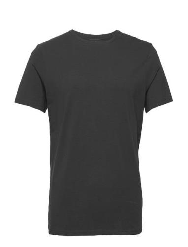 Crew-Neck Slim Tops T-shirts Short-sleeved Black Bread & Boxers