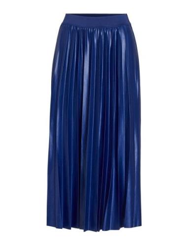 Vinitban Midi Skirt - Noos Polvipituinen Hame Blue Vila