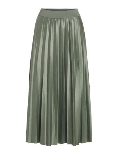 Vinitban Skirt - Noos Polvipituinen Hame Khaki Green Vila