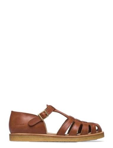 Sandals - Flat - Closed Toe - Op Matalapohjaiset Sandaalit Brown ANGUL...