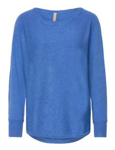 Sc-Dollie Tops Knitwear Jumpers Blue Soyaconcept