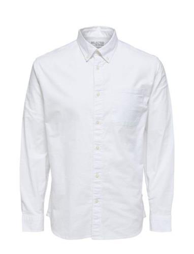 Slhregrick-Ox Shirt Ls Noos Tops Shirts Casual White Selected Homme