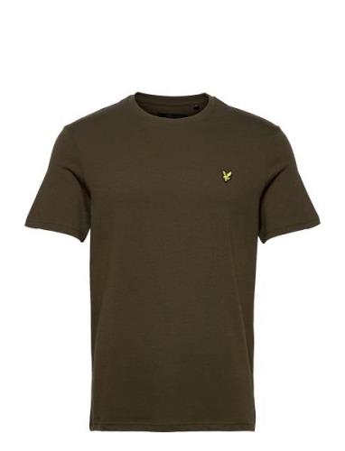 Plain T-Shirt Tops T-shirts Short-sleeved Brown Lyle & Scott