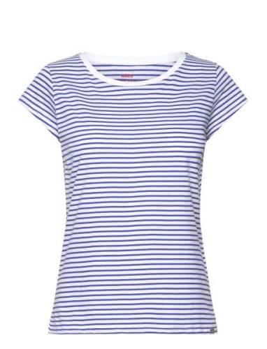 Organic Favorite Stripe Teasy Tops T-shirts & Tops Short-sleeved Blue ...