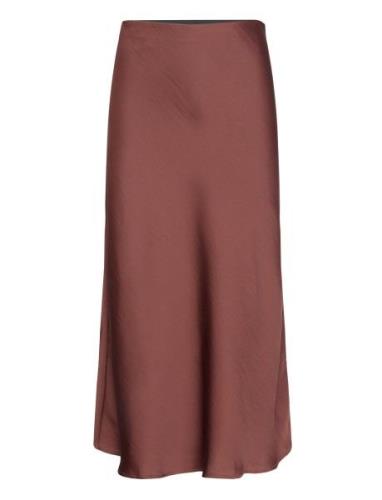 Yaspastella Hw Midi Skirt - Noos Polvipituinen Hame Brown YAS