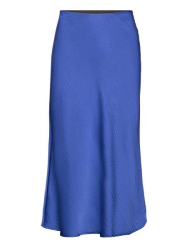 Yaspastella Hw Midi Skirt - Noos Polvipituinen Hame Blue YAS