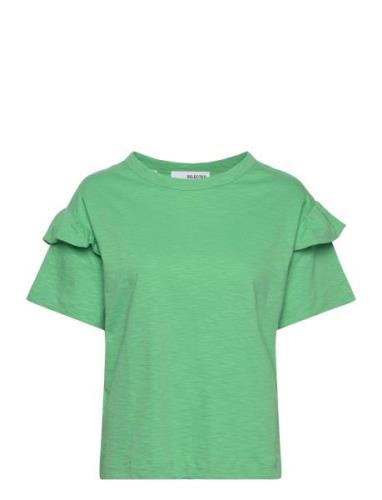 Slfrylie Ss Florence Tee M Noos Tops T-shirts & Tops Short-sleeved Gre...