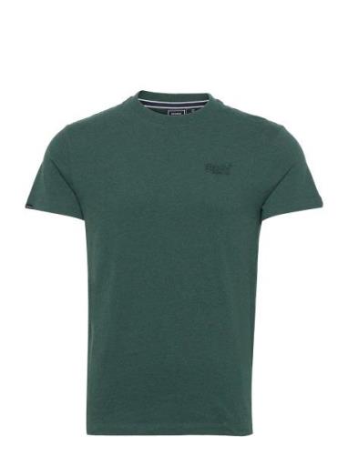 Vintage Logo Emb Tee Tops T-shirts Short-sleeved Green Superdry