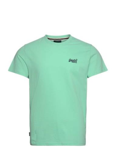 Vintage Logo Emb Tee Tops T-shirts Short-sleeved Green Superdry