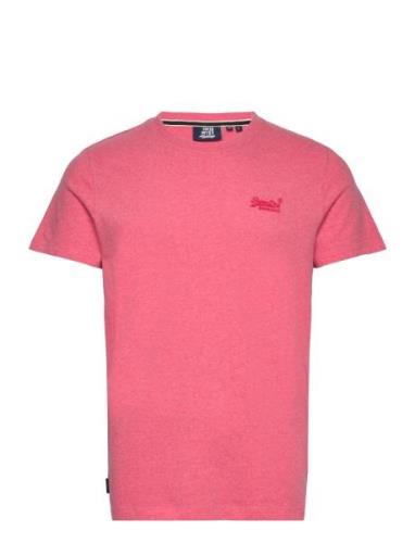 Vintage Logo Emb Tee Tops T-shirts Short-sleeved Pink Superdry