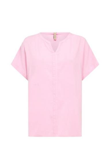 Sc-Radia Tops Blouses Short-sleeved Pink Soyaconcept