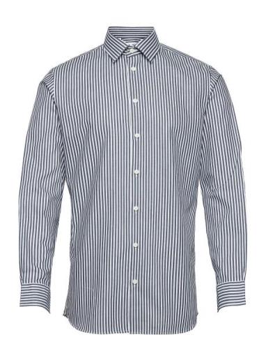 Slhslimethan Shirt Ls Classic Noos Tops Shirts Business Blue Selected ...