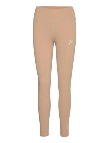 Scrunch Tights Sport Running-training Tights Beige Famme