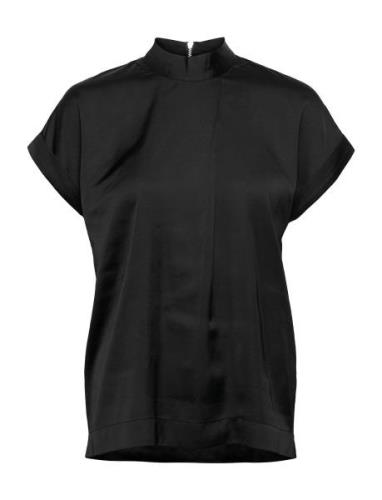 Opium Top Tops Blouses Short-sleeved Black Dante6