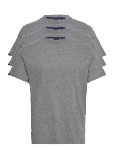 Vle Tee Triple Pack Tops T-shirts Short-sleeved Grey Superdry