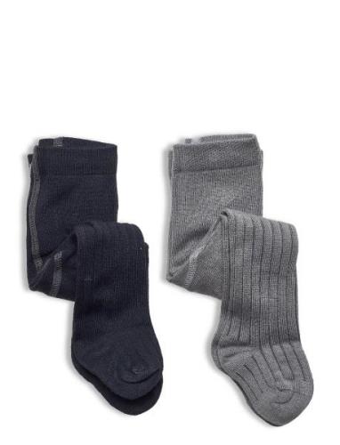 Stocking - Rib Sukkahousut Grey Minymo