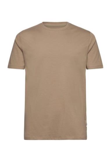 Mens Stretch Crew Neck Tee S/S Tops T-shirts Short-sleeved Khaki Green...