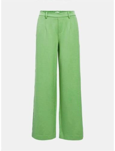 Objlisa Wide Pant Bottoms Trousers Wide Leg Green Object