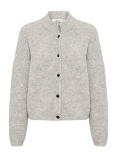 Alphagz Short Cardigan Noos Tops Knitwear Cardigans Grey Gestuz