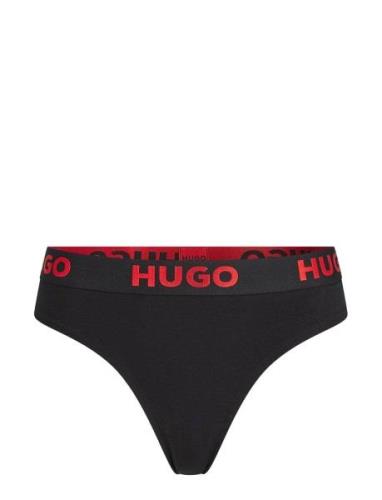 Thong Sporty Logo Stringit Alusvaatteet Black HUGO