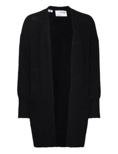 Slflulu New Ls Knit Long Cardigan B Noos Tops Knitwear Cardigans Black...