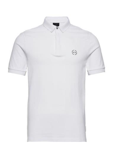 Polo Shirt Tops Polos Short-sleeved White Armani Exchange